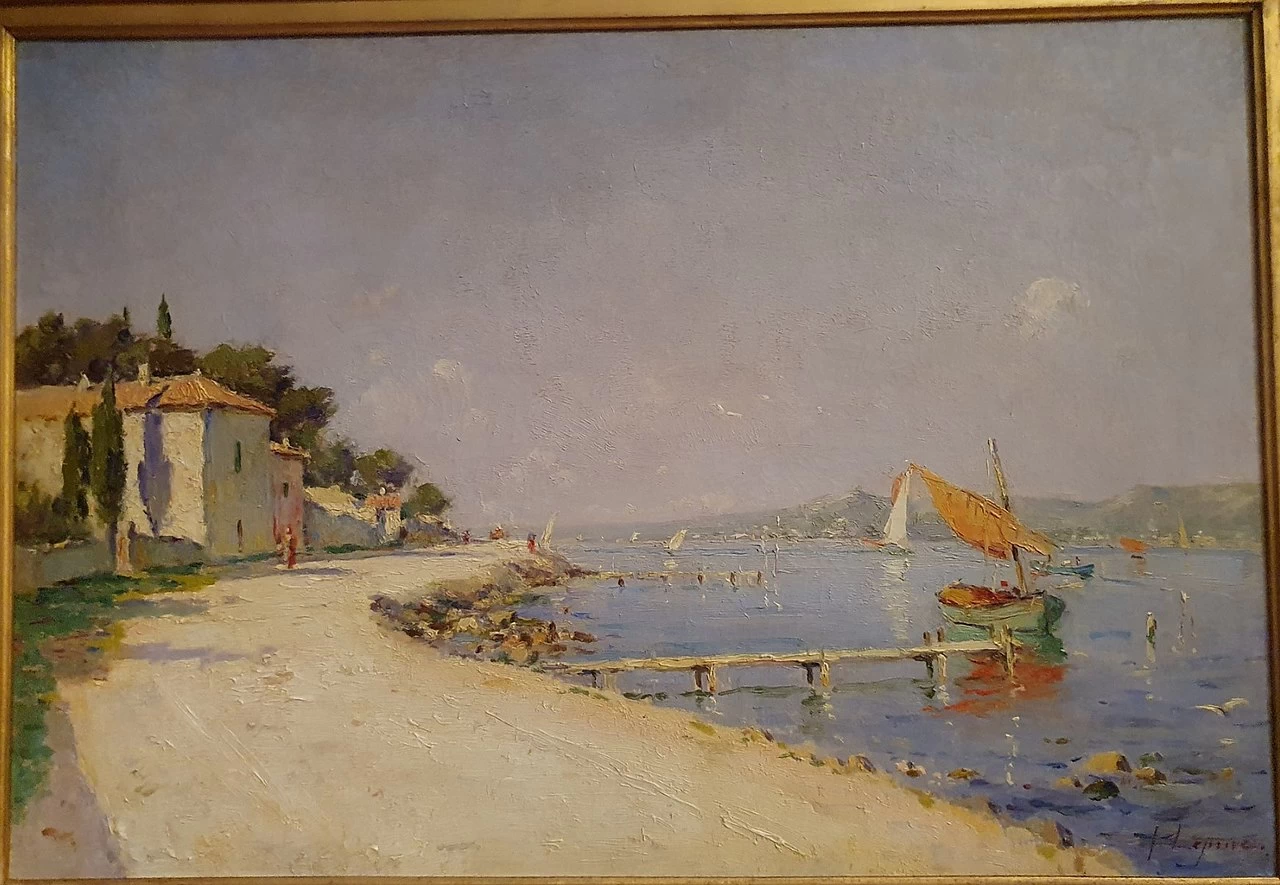 Paesaggio con barche